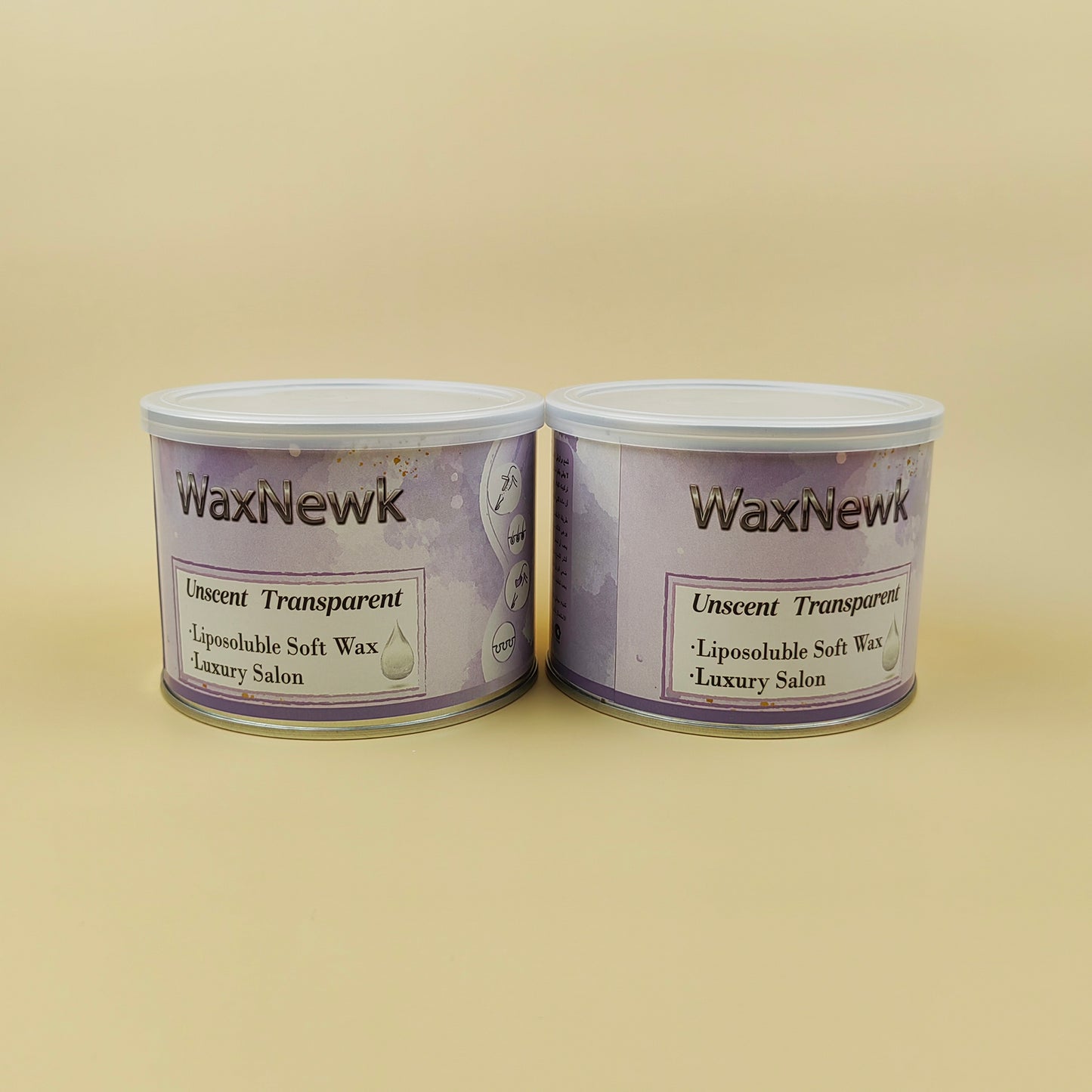 WaxNewK Cera Waxing Supplies 400g Rosin Free clear soft wax Warm unscent transparent in Tin Cans Hair Removal Liposoluble Wax