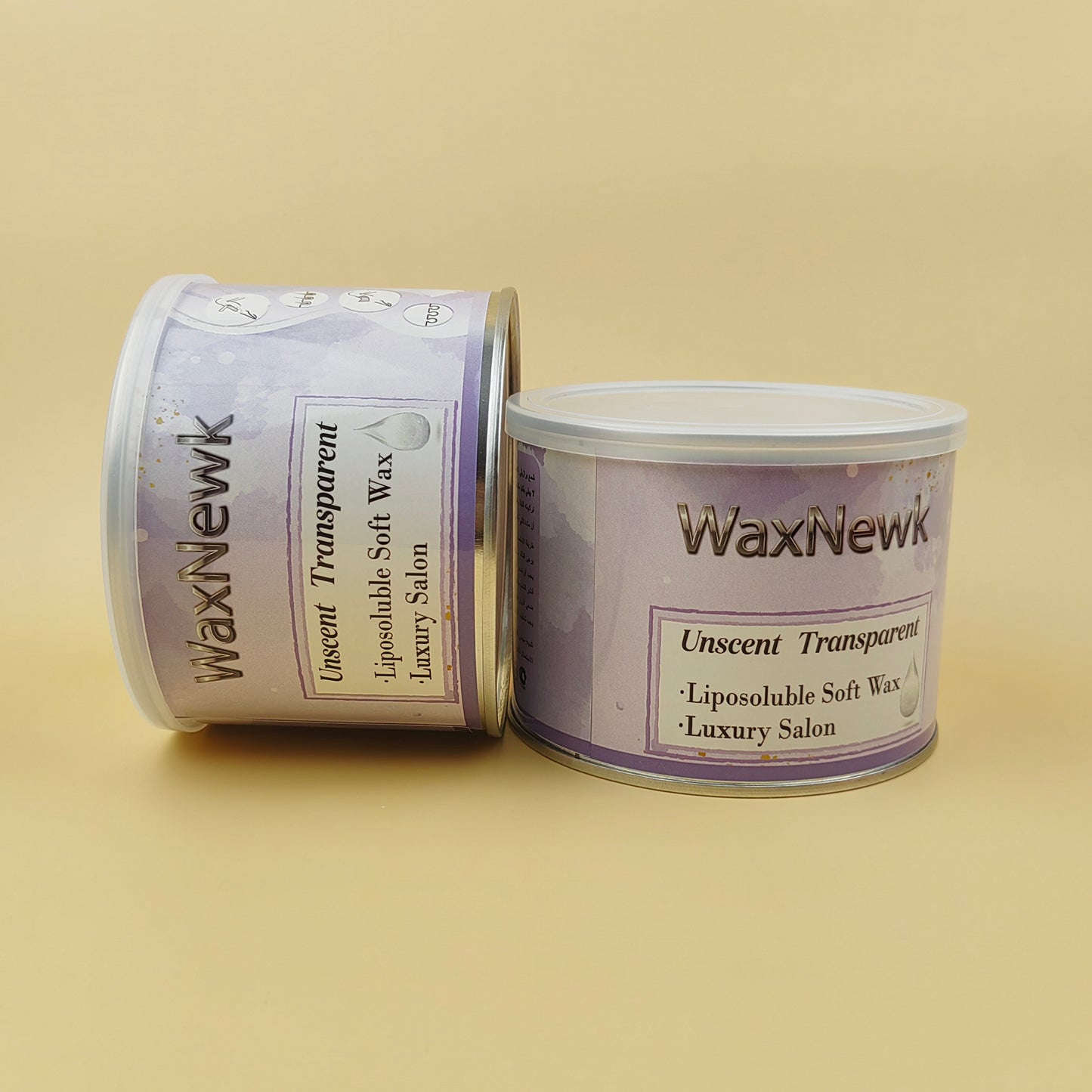 WaxNewK Cera Waxing Supplies 400g Rosin Free clear soft wax Warm unscent transparent in Tin Cans Hair Removal Liposoluble Wax