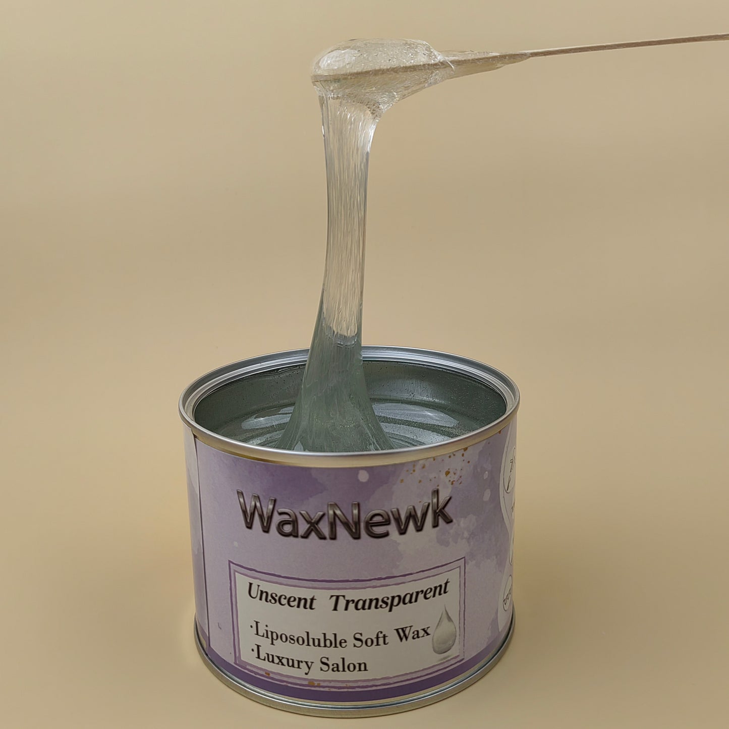 WaxNewK Cera Waxing Supplies 400g Rosin Free clear soft wax Warm unscent transparent in Tin Cans Hair Removal Liposoluble Wax