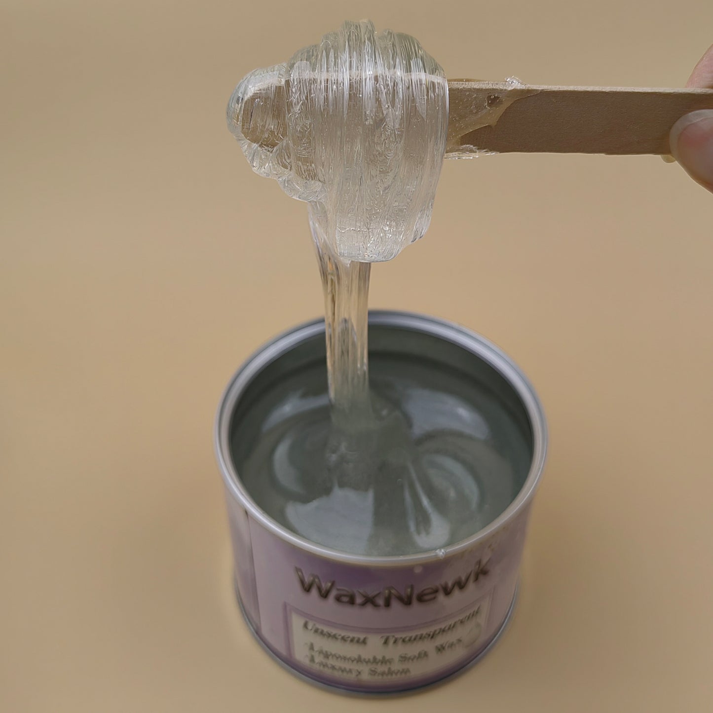 WaxNewK Cera Waxing Supplies 400g Rosin Free clear soft wax Warm unscent transparent in Tin Cans Hair Removal Liposoluble Wax
