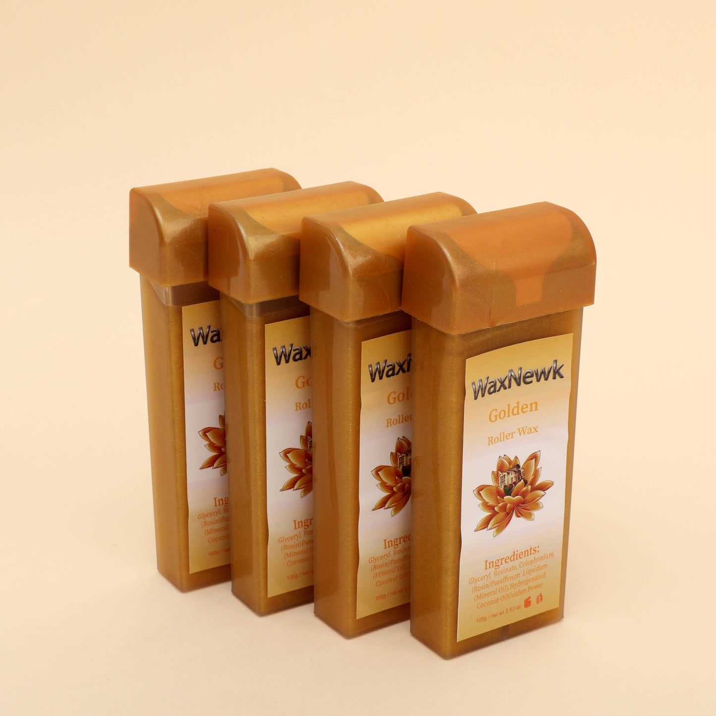 Portable 100g roll on Heating Cartridge Warm Wax Hypoallergenic gold professional Brazilian wax