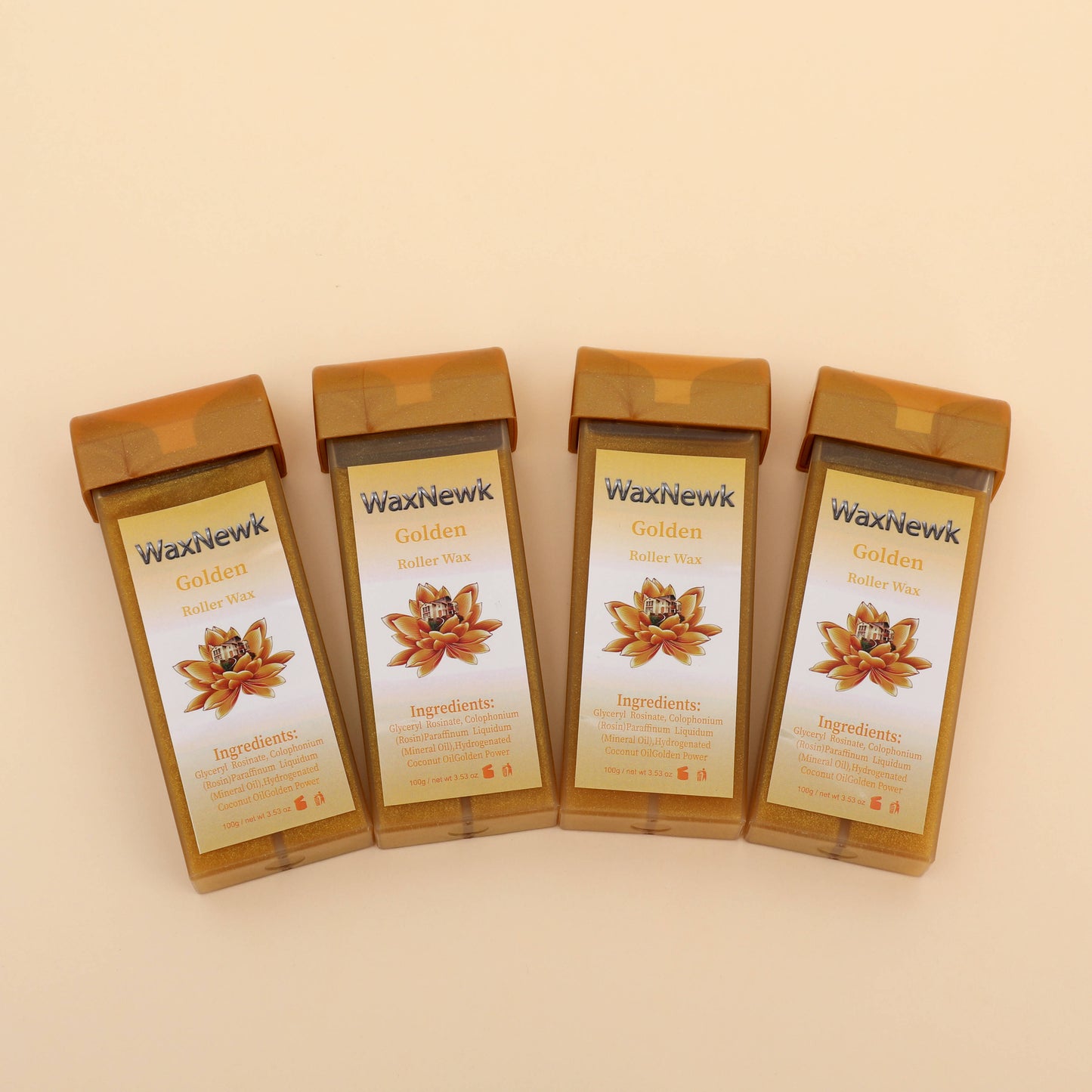 Portable 100g roll on Heating Cartridge Warm Wax Hypoallergenic gold professional Brazilian wax