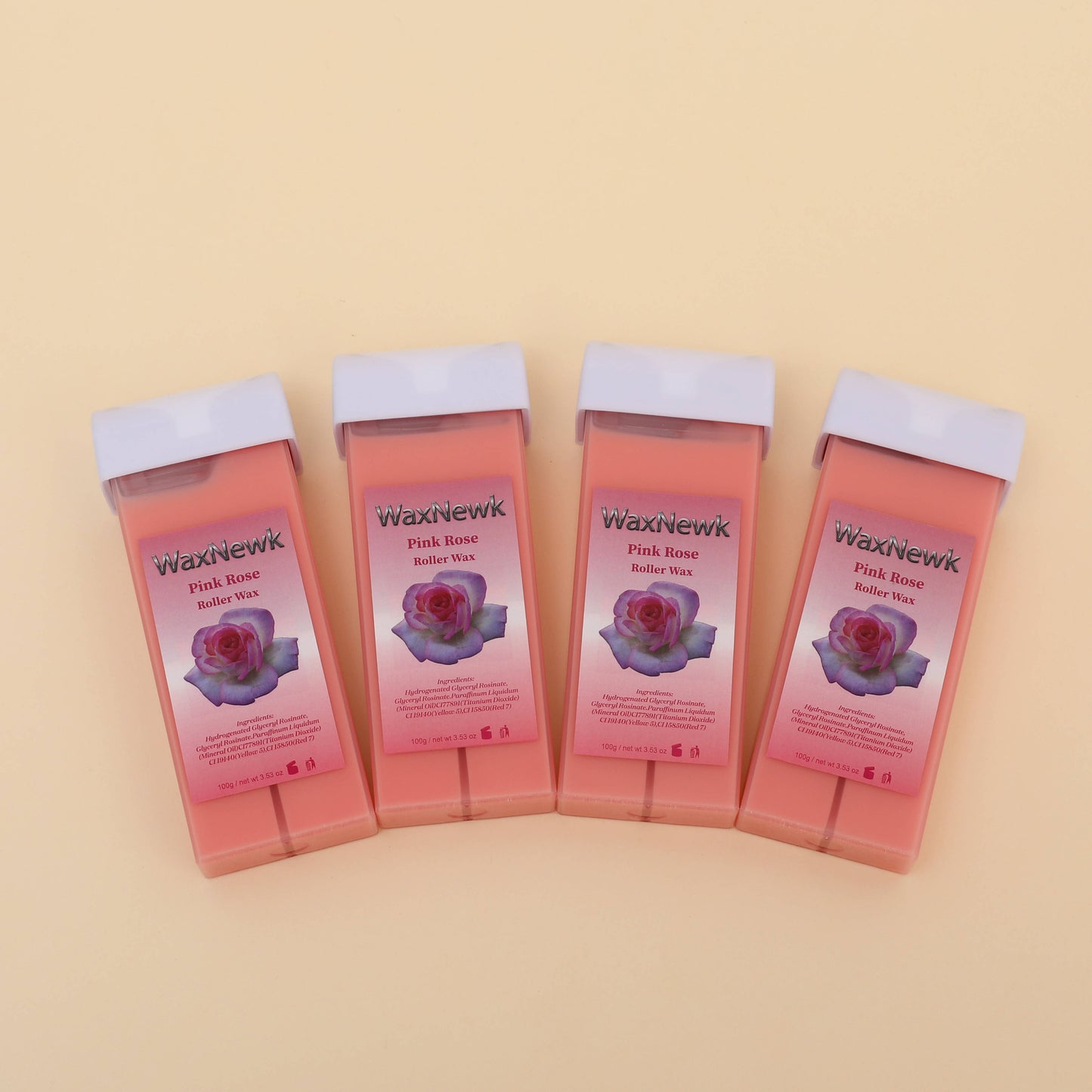 100g Pink Rose Roll-on Hot Film Depilatory warm Wax depil Hair Removal liposoluble soft Wax roller Cartridge