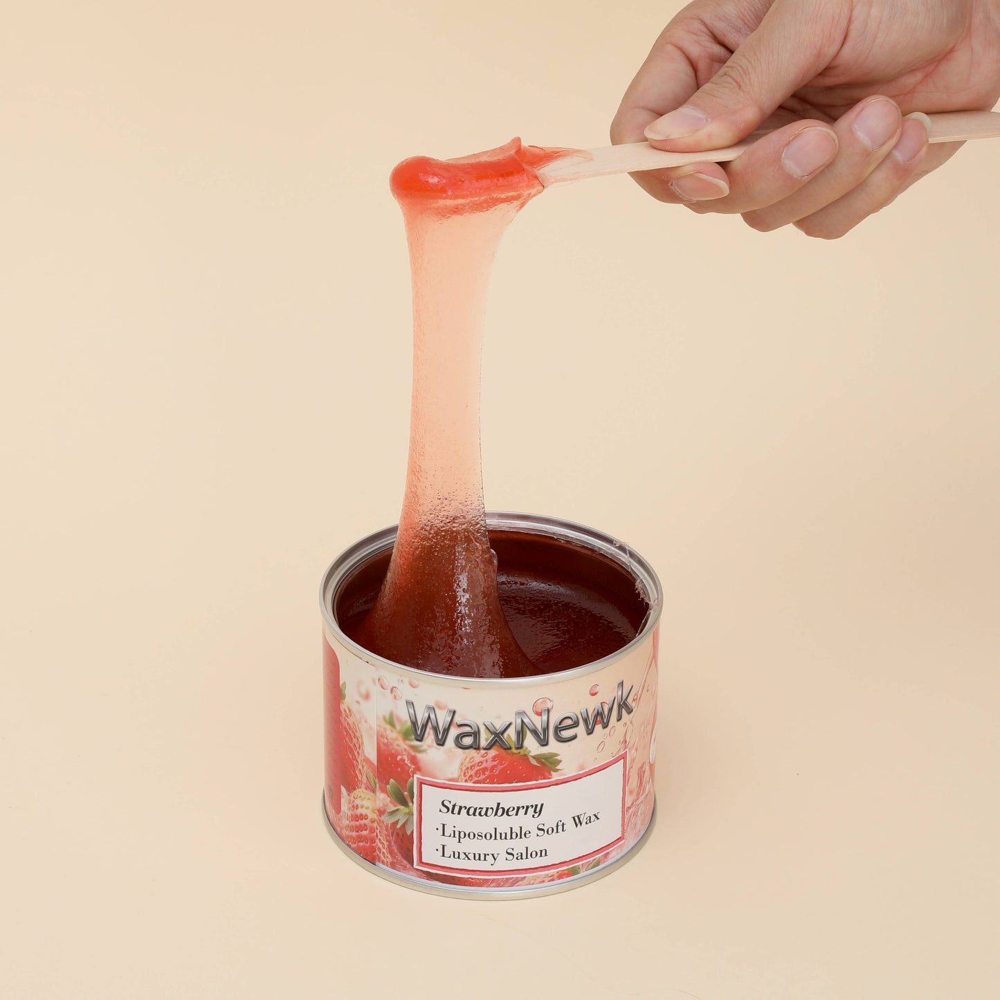 WaxNewK Hair Removal warm Wax 400g strawberry metal tin Salons Painless Depilatory soft Wax liposoluable