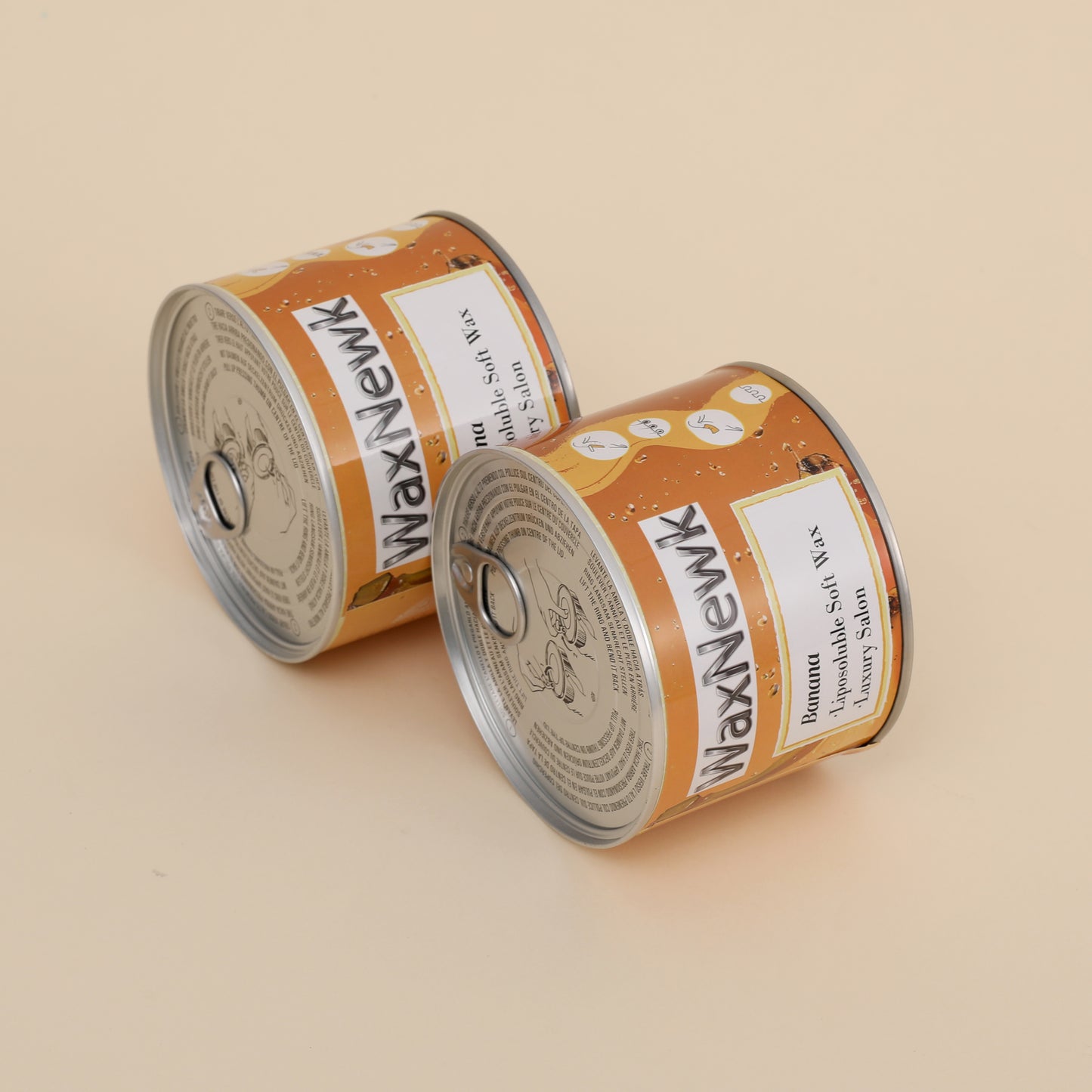 WaxNewK Wholesale Home Use Brow And Facial Hair soft warm wax 400g banana tin can depilatory Removal Wax