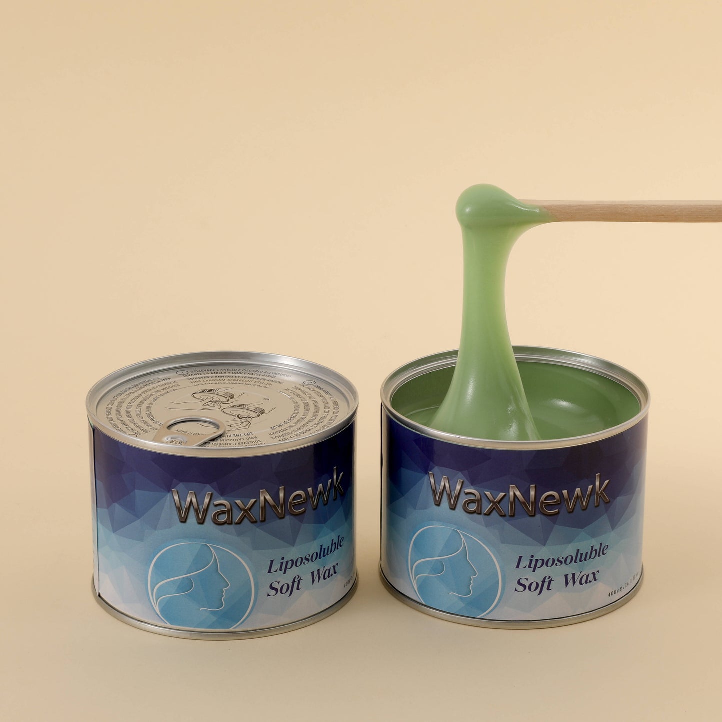 WaxNewK Tea Tree Rose Bikini Depilatory Waxing Can in Tin Depilation 400g Cream Warm Hair Removal Soft Wax