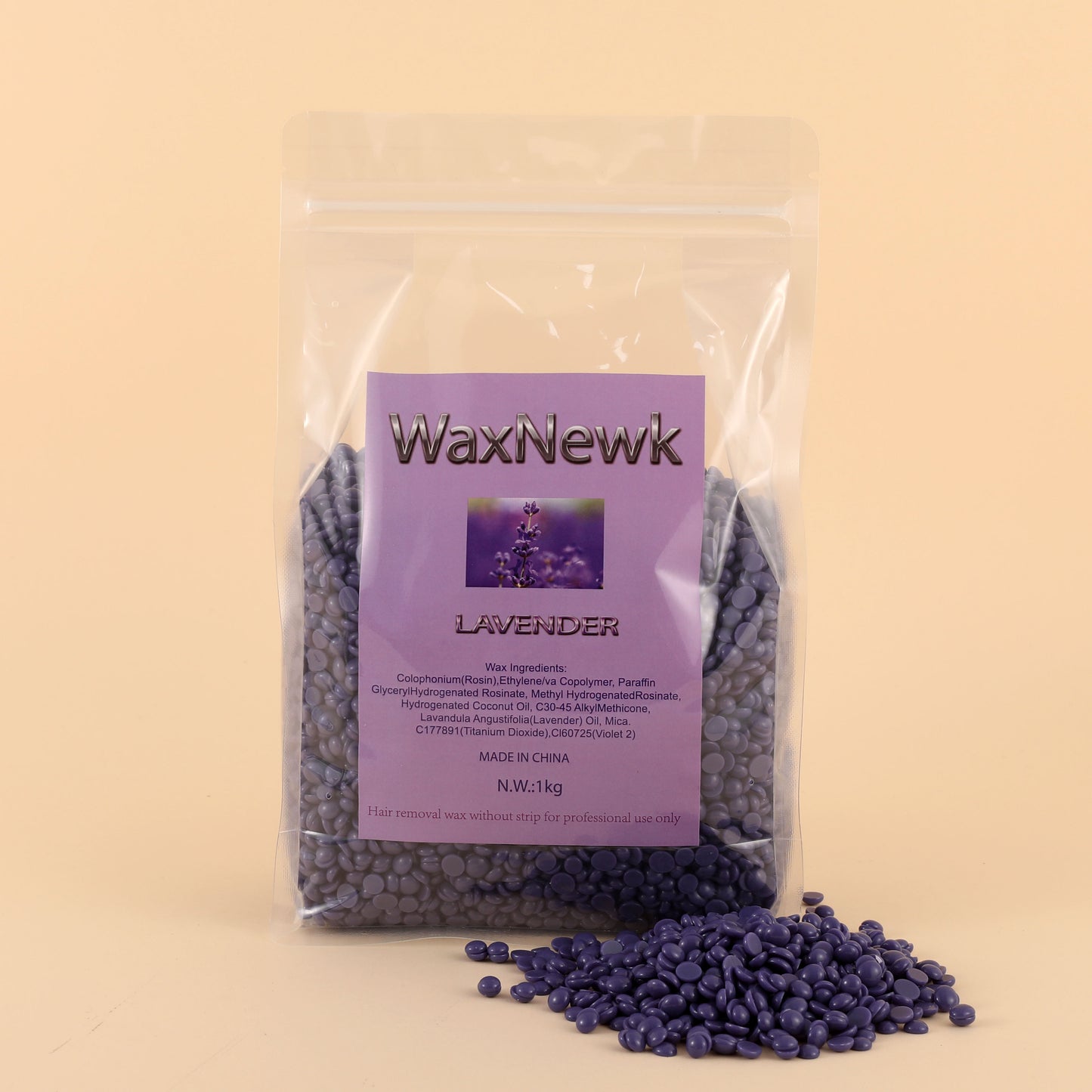 WaxNewK lavender wax 1kg 1000g 2.2LB 2.2pound purple dry fast Easy to Use bulk Sensitive Skin Brazilian Wax
