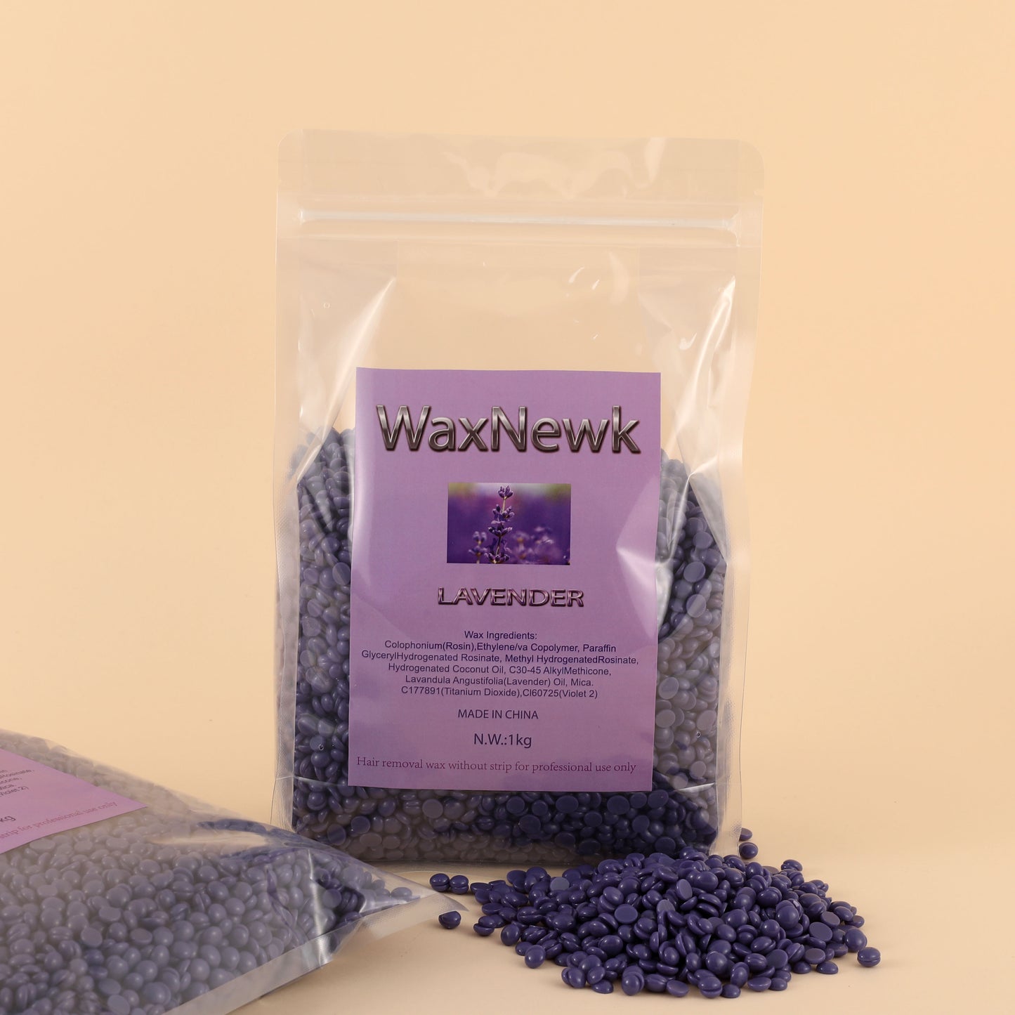WaxNewK lavender wax 1kg 1000g 2.2LB 2.2pound purple dry fast Easy to Use bulk Sensitive Skin Brazilian Wax