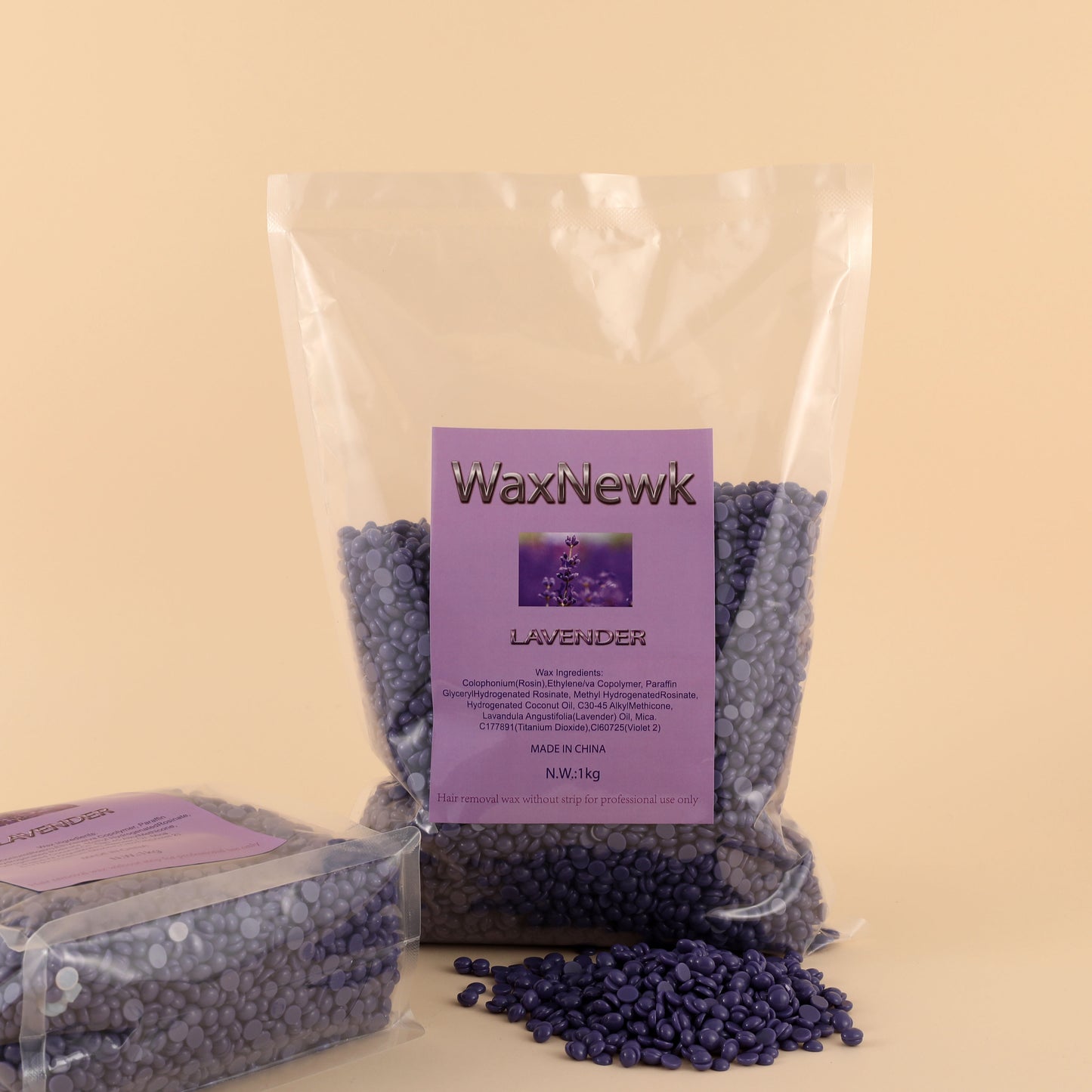 WaxNewK lavender wax 1kg 1000g 2.2LB 2.2pound purple dry fast Easy to Use bulk Sensitive Skin Brazilian Wax