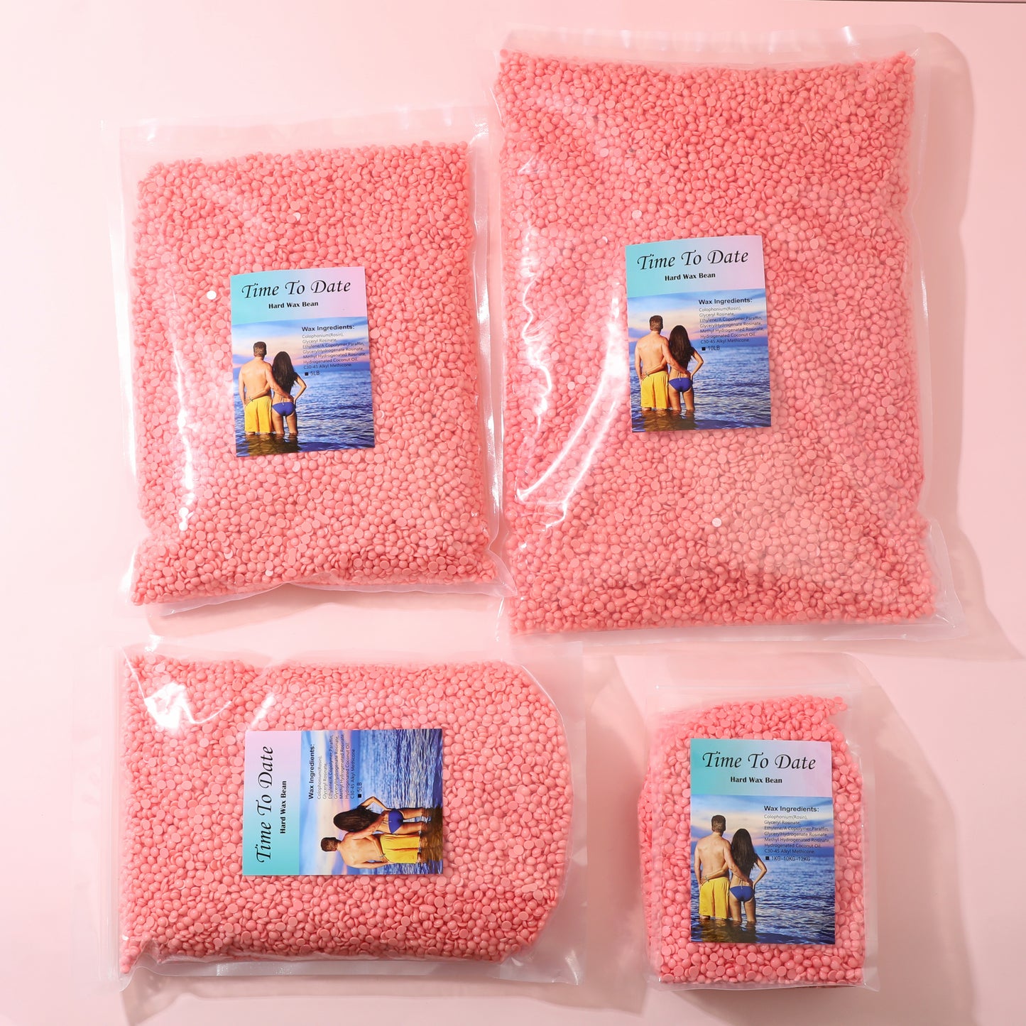 10LB 10 Pound pink rose Hard Beads Hair Removal rosin wax dry fast Wax Beans