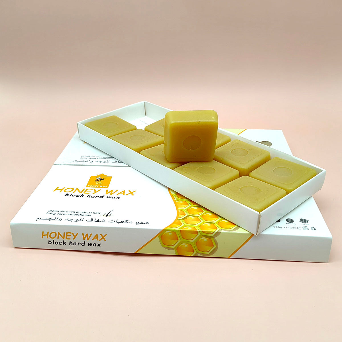 WaxNewk 500g paper free hair removal square wax Body Hair Removal Hard honey hard Wax Block