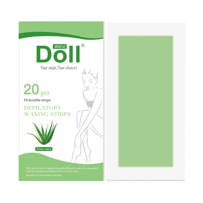 Aloe vera wax strips Facial depilatory waxing Strips painless wax paper for facial hair removal