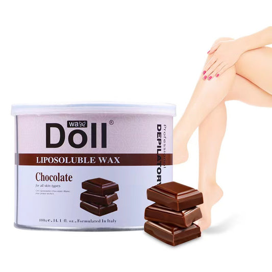 DOLL WAX 400g Soft in Tin Depilatory Bikini Brazilian Waxing chocolate Hair Removal for Sensitive Skin warm wax liposoluable