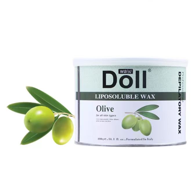 Doll Wax 400g olive flavor good quality hair removal wax red depilatory soft wax tin cans cera depilatoria