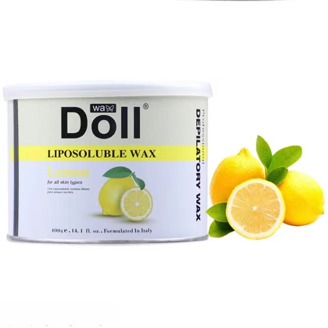 Doll Wax 400ml brazilian bikini depilatory waxing can in tin depilation 400g lemon warm liposoluble hair removal soft wax