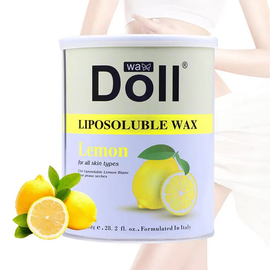 Doll Wax 800g lemon Hair Removal And Depilatory Heater Canned Soft Wax For Professional Beauty Salon Use