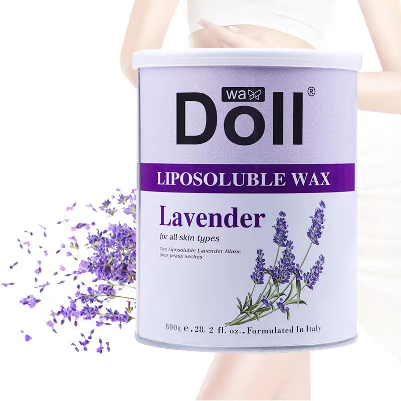 DOLLWAX factory sale 800g purple lavender strip warm hot wax