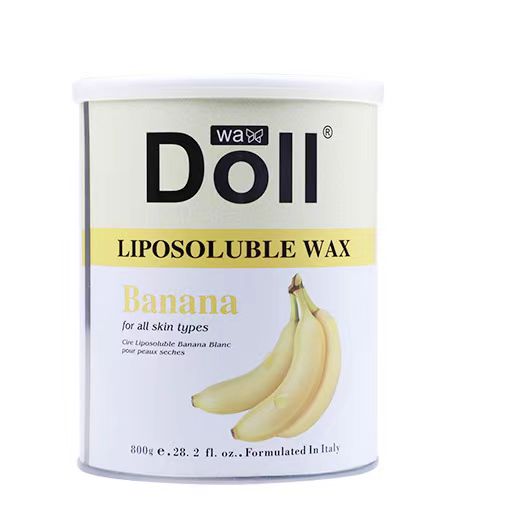 Doll Wax Natural banana Flavors 800g Hair Removal tin can depilatory soft liposoluble warm wax for hair removal