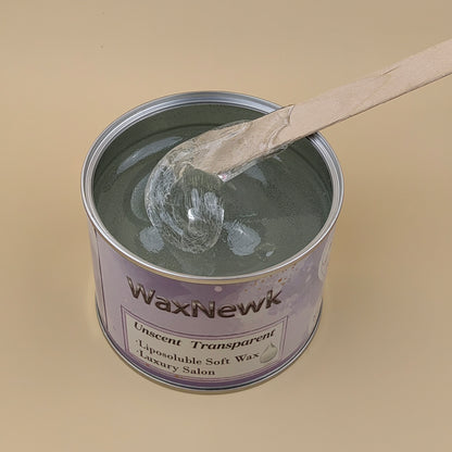 WaxNewK Cera Waxing Supplies 400g Rosin Free clear soft wax Warm unscent transparent in Tin Cans Hair Removal Liposoluble Wax