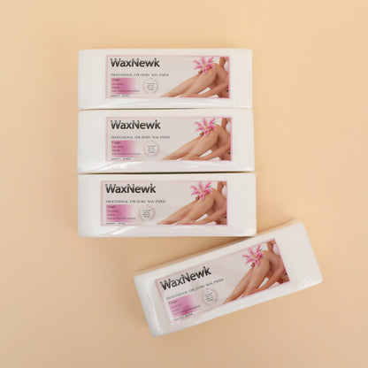 100pc Hair Removal Wax Strips for Face Body Depilatory Wax Epilator Nonwoven Paper Roll-On Cartridge soft wax Strips