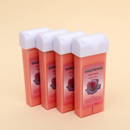 100g Pink Rose Roll-on Hot Film Depilatory warm Wax depil Hair Removal liposoluble soft Wax roller Cartridge