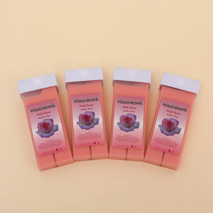 100g Pink Rose Roll-on Hot Film Depilatory warm Wax depil Hair Removal liposoluble soft Wax roller Cartridge