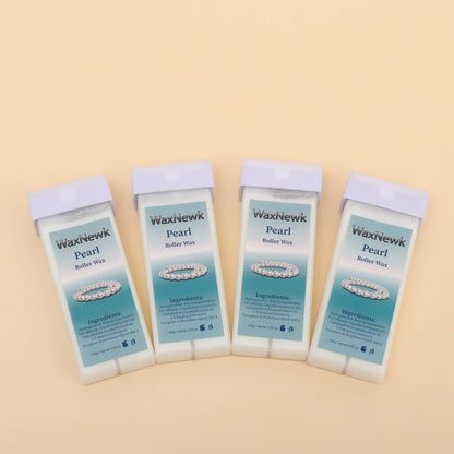 Portable 100g white pearl roll on Heating Cartridge Warm Wax Rosin-Free Hypoallergenic Wax
