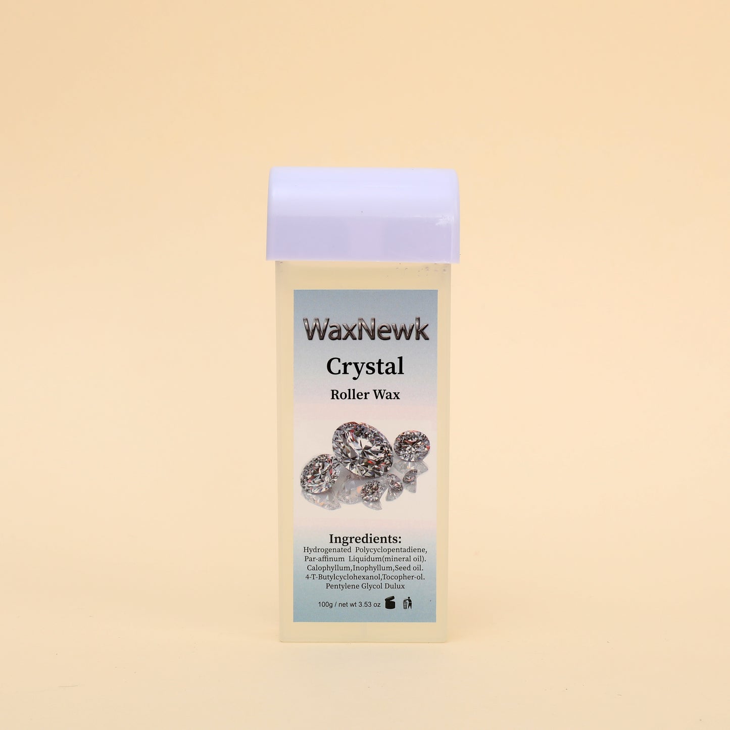 Portable 100g clear roll on Heating Cartridge Warm Wax Sapphire Bronze Rosin-Free Hypoallergenic Wax