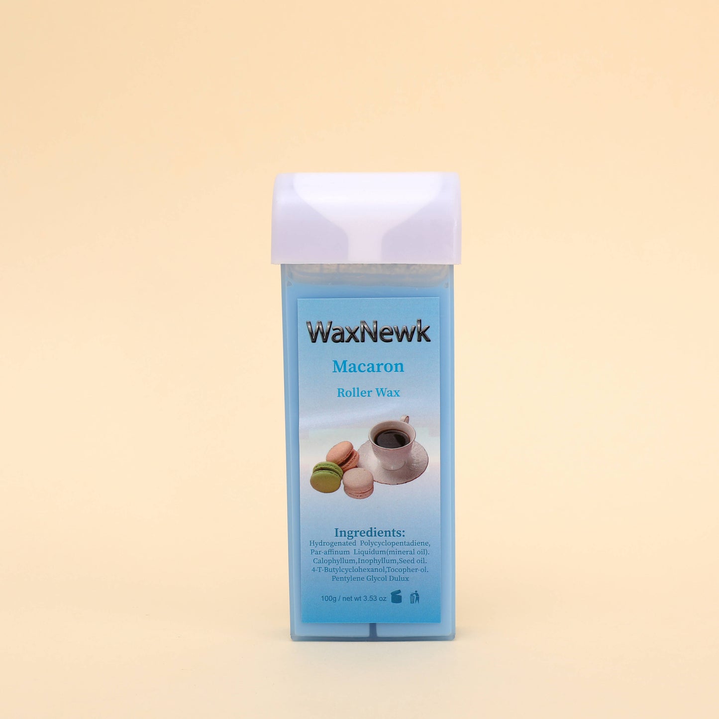 100g Depilatory Wax smooth refill rosin free macaron Roll On Hot Refills Body Hair Removal leg back Waxing Cartridge