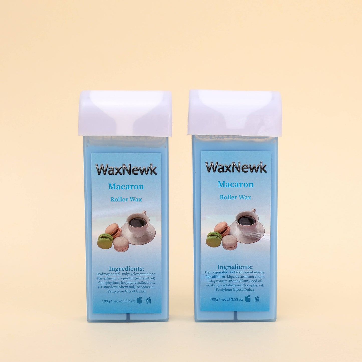 100g Depilatory Wax smooth refill rosin free macaron Roll On Hot Refills Body Hair Removal leg back Waxing Cartridge