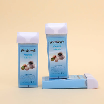 100g Depilatory Wax smooth refill rosin free macaron Roll On Hot Refills Body Hair Removal leg back Waxing Cartridge
