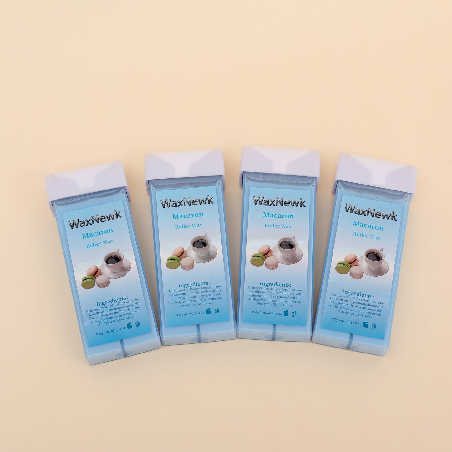 100g Depilatory Wax smooth refill rosin free macaron Roll On Hot Refills Body Hair Removal leg back Waxing Cartridge