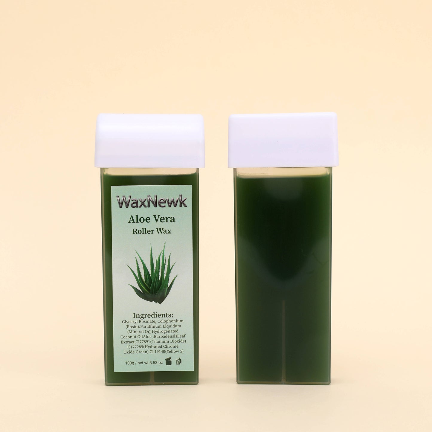 100g Aloe Vera Roll on Hot Film Hair Removal Hot Wax Wholesale natural Depilatory roller Wax Factory