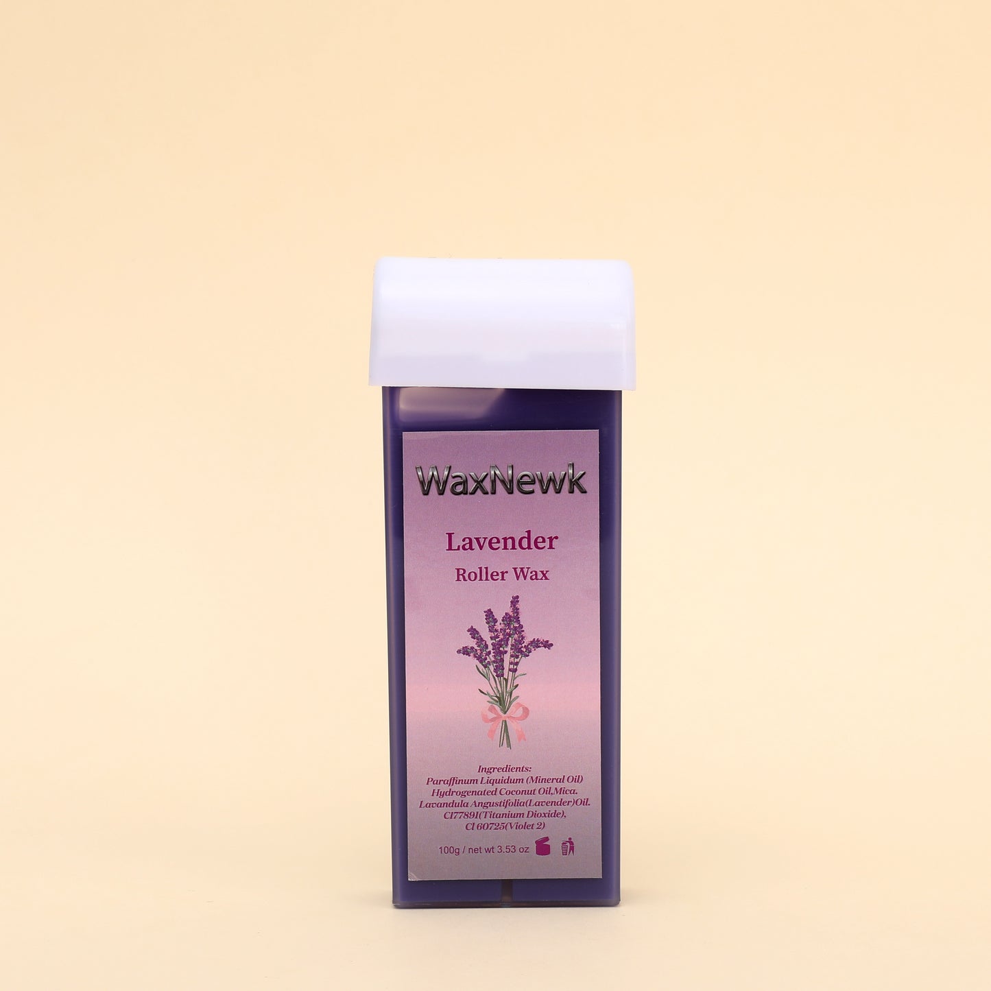 WaxNewK Wholesale 100g Lavender purple Hot Film Depilating Roller Wax for Hair Removal Roll on Wax