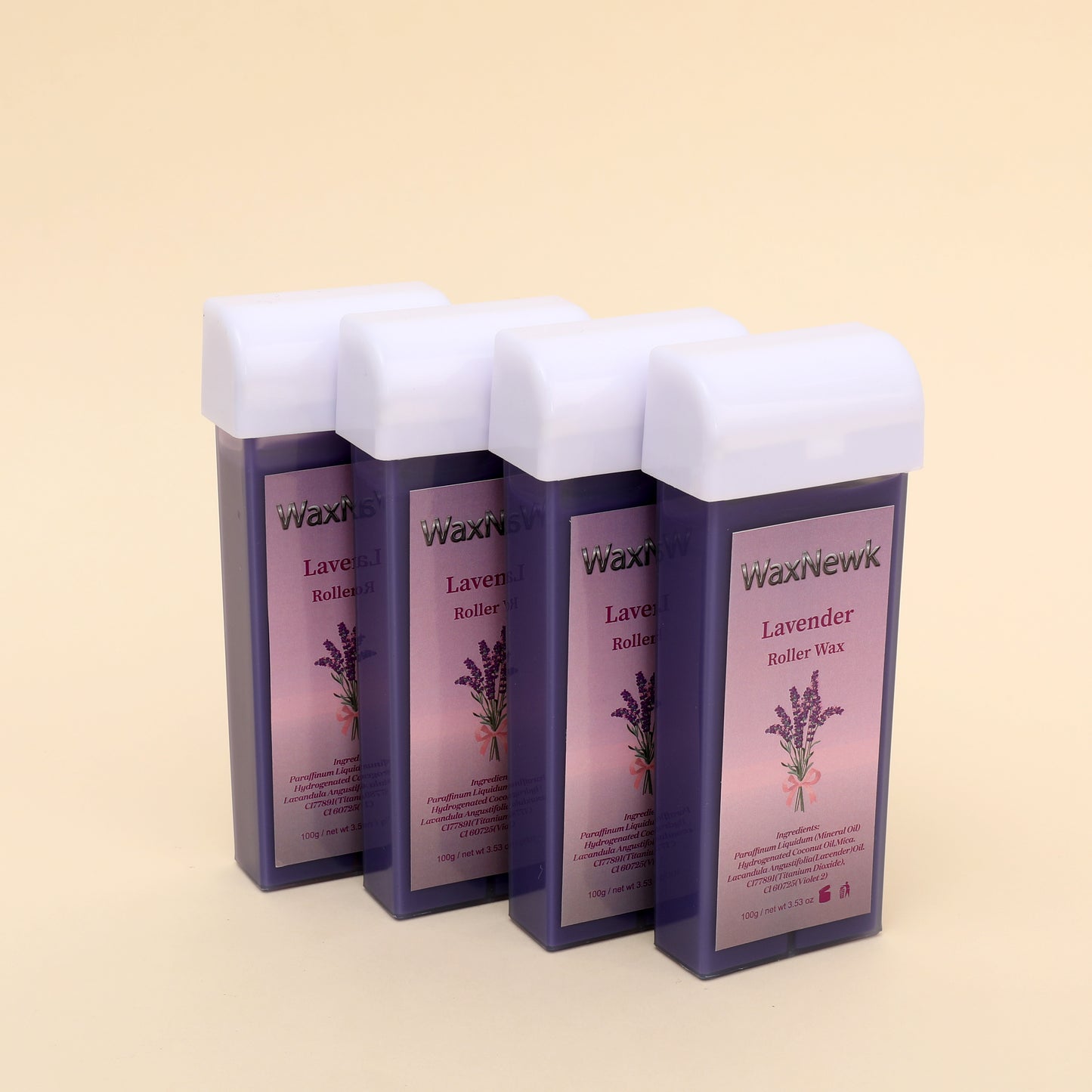 WaxNewK Wholesale 100g Lavender purple Hot Film Depilating Roller Wax for Hair Removal Roll on Wax