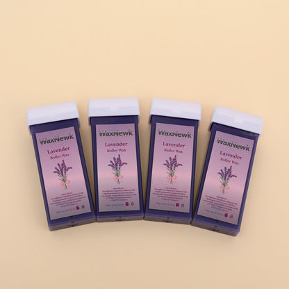 WaxNewK Wholesale 100g Lavender purple Hot Film Depilating Roller Wax for Hair Removal Roll on Wax