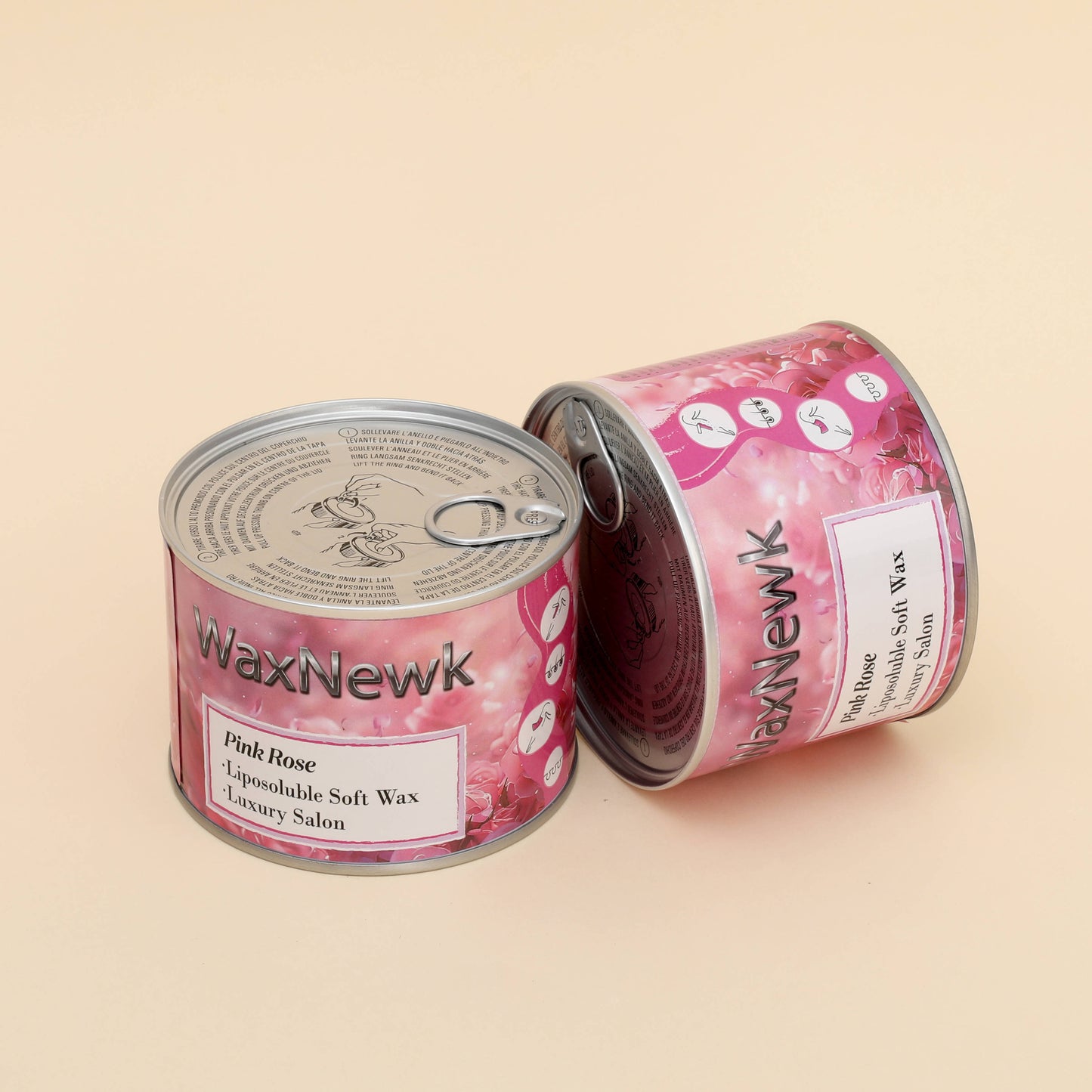 WaxNewK Wax 400g pink rose Hair Removal warm Wax soft in tin can liposoluble wax