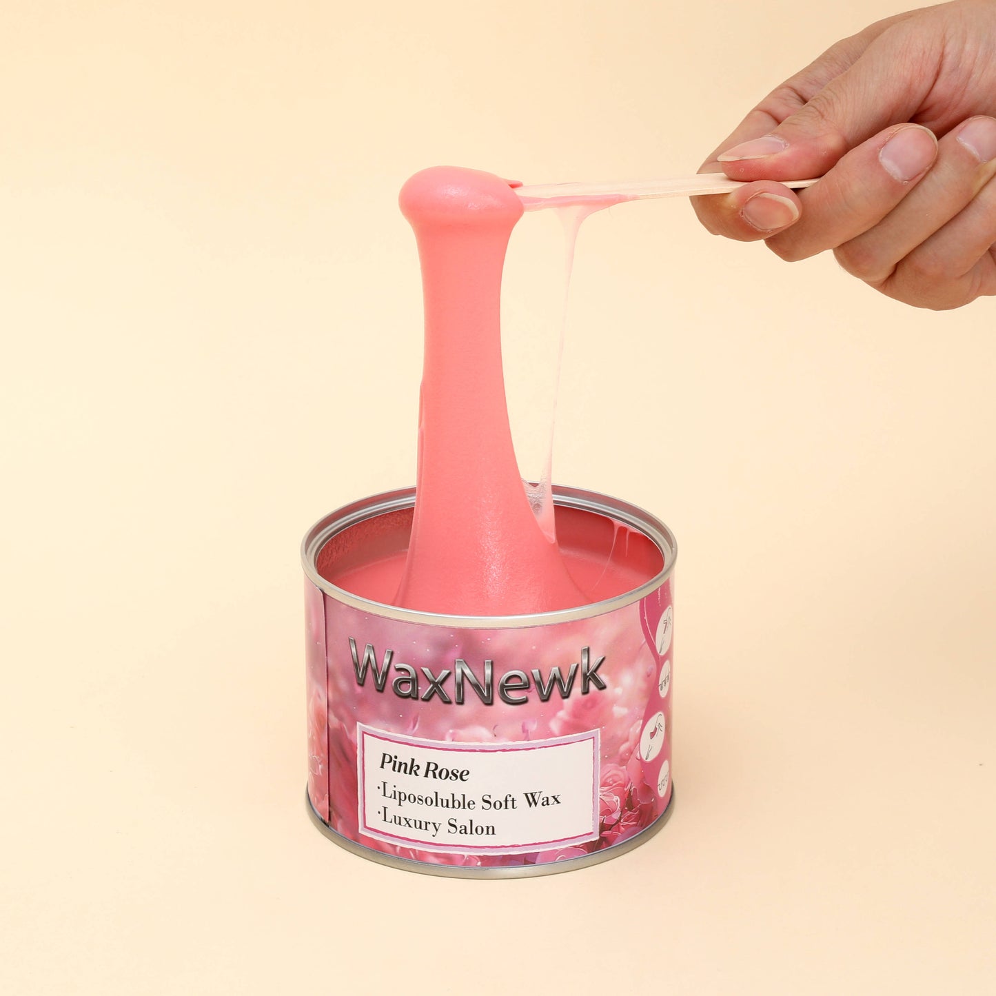 WaxNewK Wax 400g pink rose Hair Removal warm Wax soft in tin can liposoluble wax
