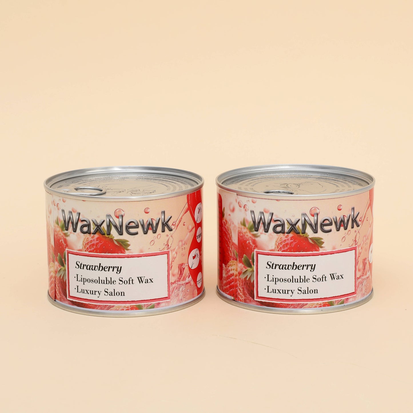 WaxNewK Hair Removal warm Wax 400g strawberry metal tin Salons Painless Depilatory soft Wax liposoluable