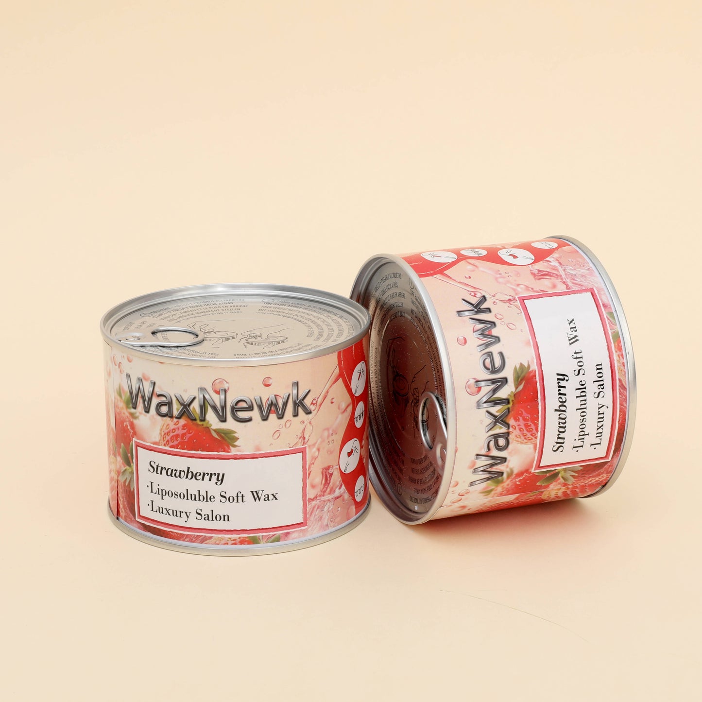 WaxNewK Hair Removal warm Wax 400g strawberry metal tin Salons Painless Depilatory soft Wax liposoluable