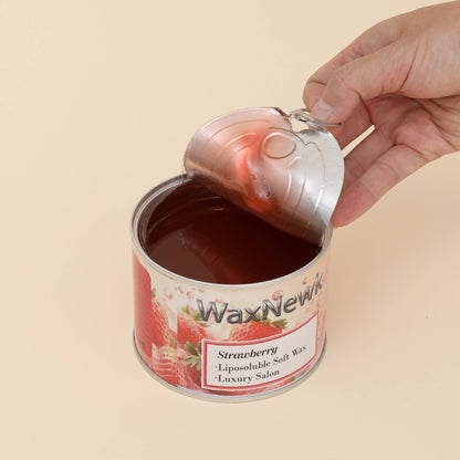WaxNewK Hair Removal warm Wax 400g strawberry metal tin Salons Painless Depilatory soft Wax liposoluable