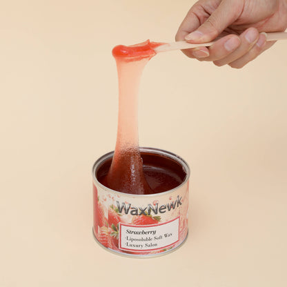 WaxNewK Hair Removal warm Wax 400g strawberry metal tin Salons Painless Depilatory soft Wax liposoluable
