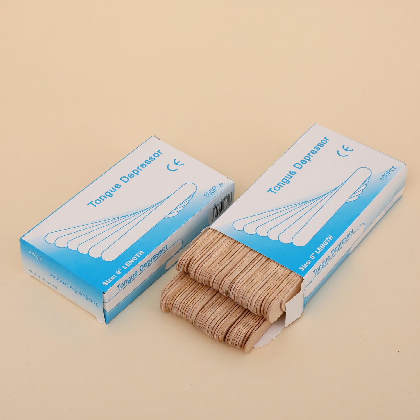 WaxNewK factory sale 100 Large Wax Waxing Wood Body Hair Removal Sticks Applicator Spatula wax wooden spatula