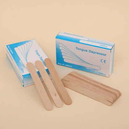 WaxNewK factory sale 100 Large Wax Waxing Wood Body Hair Removal Sticks Applicator Spatula wax wooden spatula