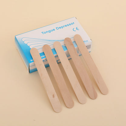 WaxNewK factory sale 100 Large Wax Waxing Wood Body Hair Removal Sticks Applicator Spatula wax wooden spatula