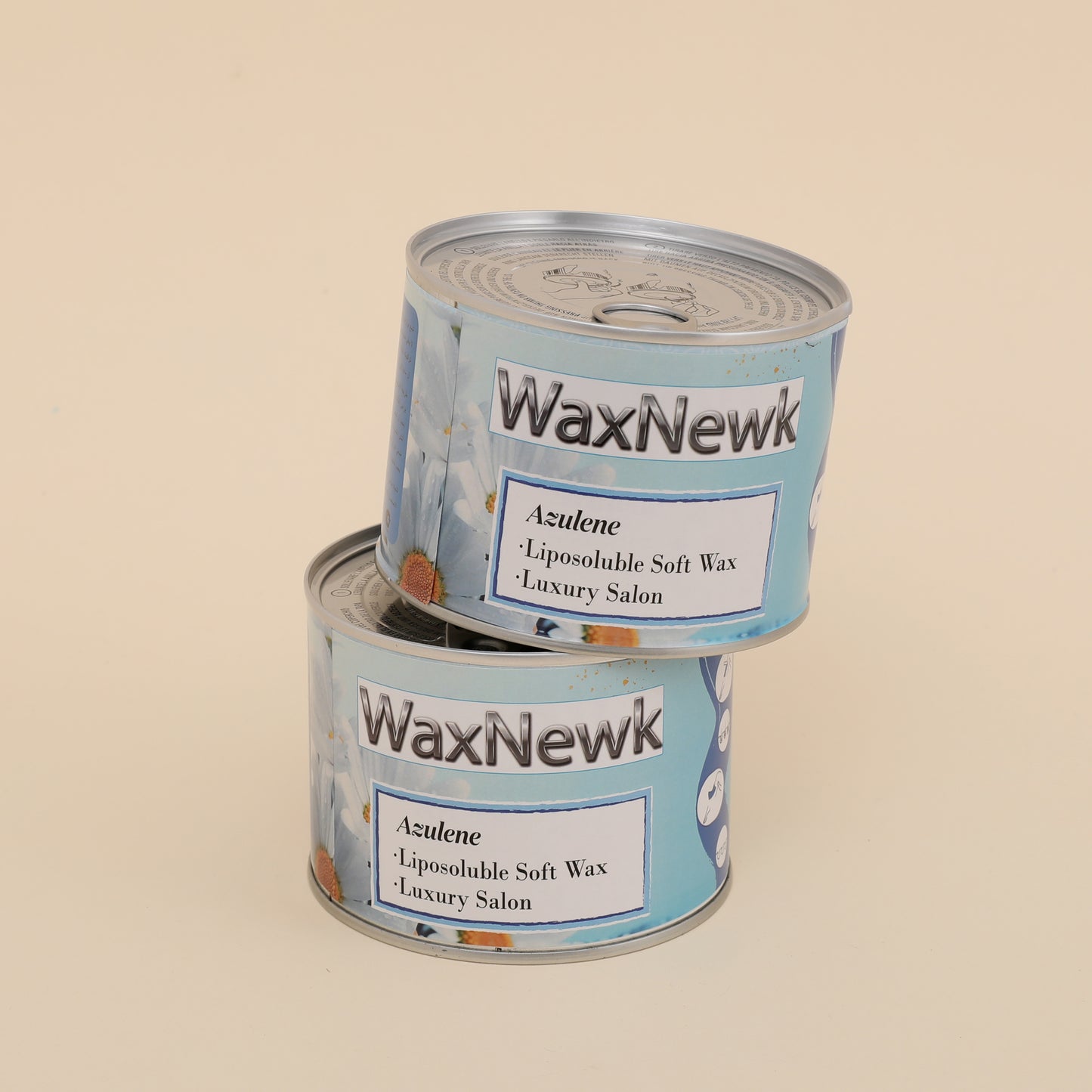 WaxNewK Wholesale 400g tin can depilatory warm soft Private label paste azulene wax hair removal hot wax