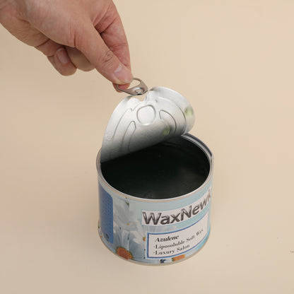 WaxNewK Wholesale 400g tin can depilatory warm soft Private label paste azulene wax hair removal hot wax