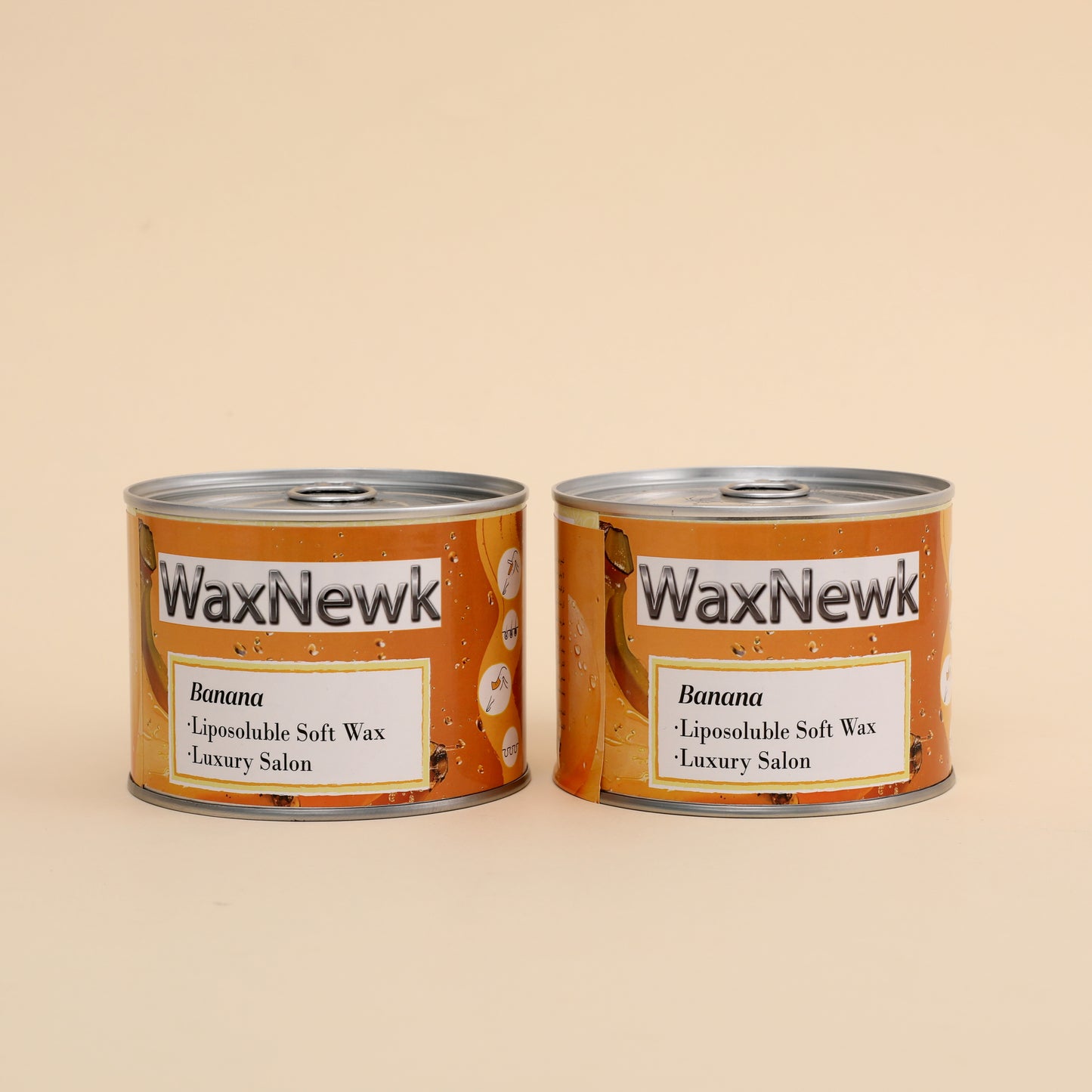WaxNewK Wholesale Home Use Brow And Facial Hair soft warm wax 400g banana tin can depilatory Removal Wax