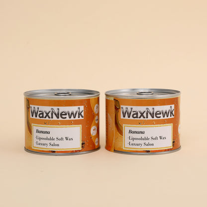 WaxNewK Wholesale Home Use Brow And Facial Hair soft warm wax 400g banana tin can depilatory Removal Wax