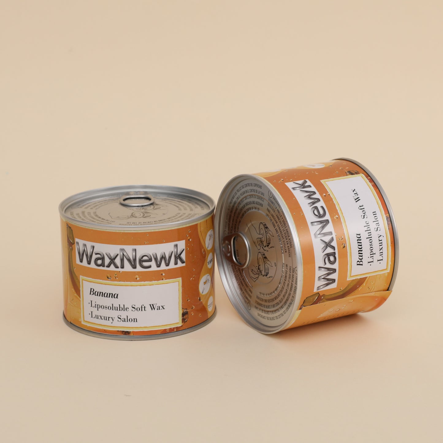 WaxNewK Wholesale Home Use Brow And Facial Hair soft warm wax 400g banana tin can depilatory Removal Wax